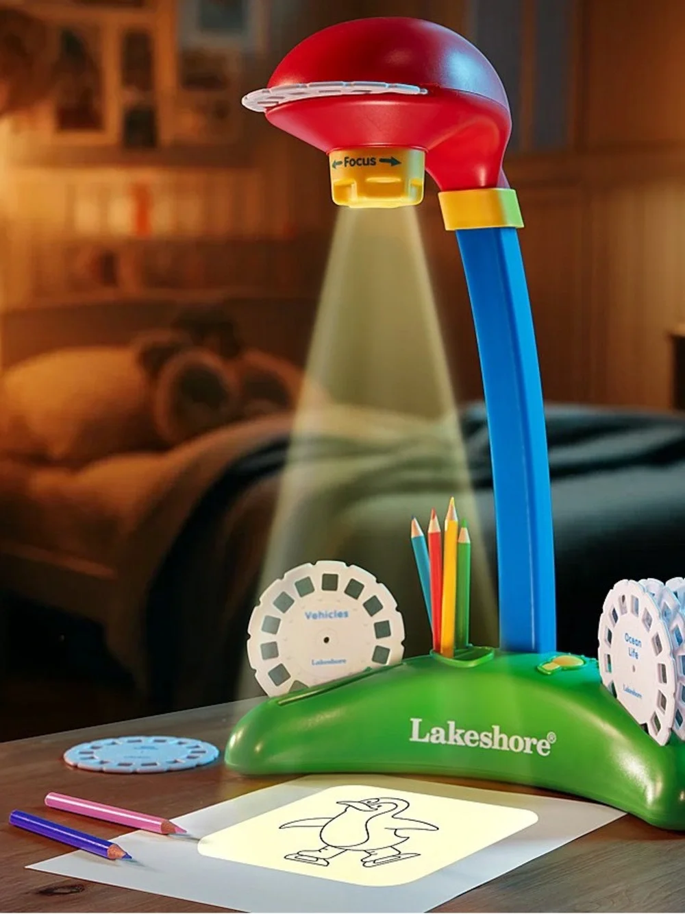 Lakeshore Learning Light Projection Center with Slides & Original Box | Educatio